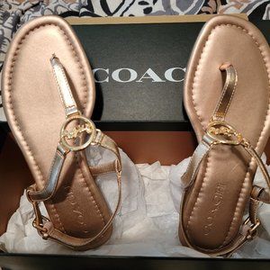 COACH- Jazmin Sandal in Rose Gold size 5.5